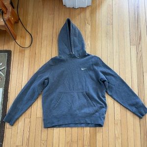 Nike gray (not blue) hooded sweatshirt.